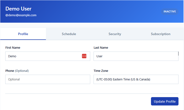 Set your timezone screenshot